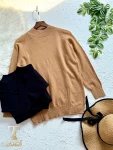 بلوز گپ ساده پاییزه فری سایز وارداتی | در رنگ بندی مختلف